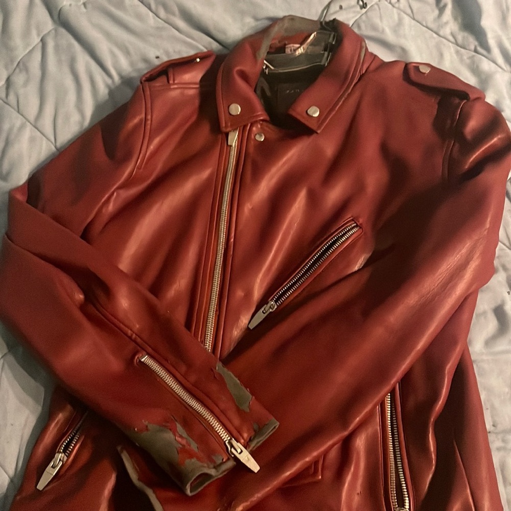 Zara mens faux leather